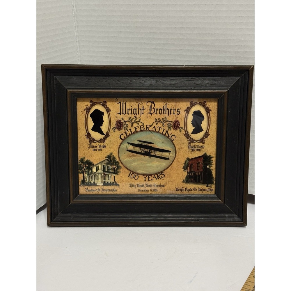 Wright Brothers Framed Print Dayton‎ Ohio 100 Years Aviation History Decor